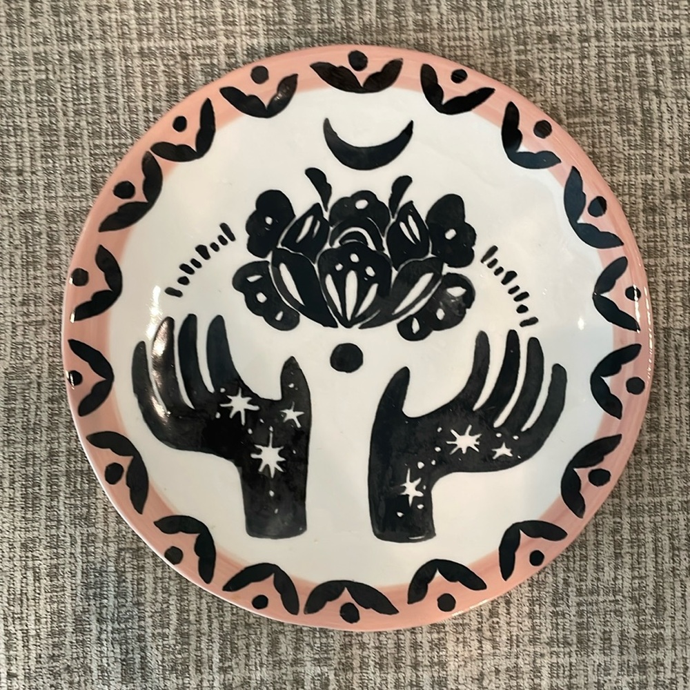 Anthropologie salad plate celestial witchy